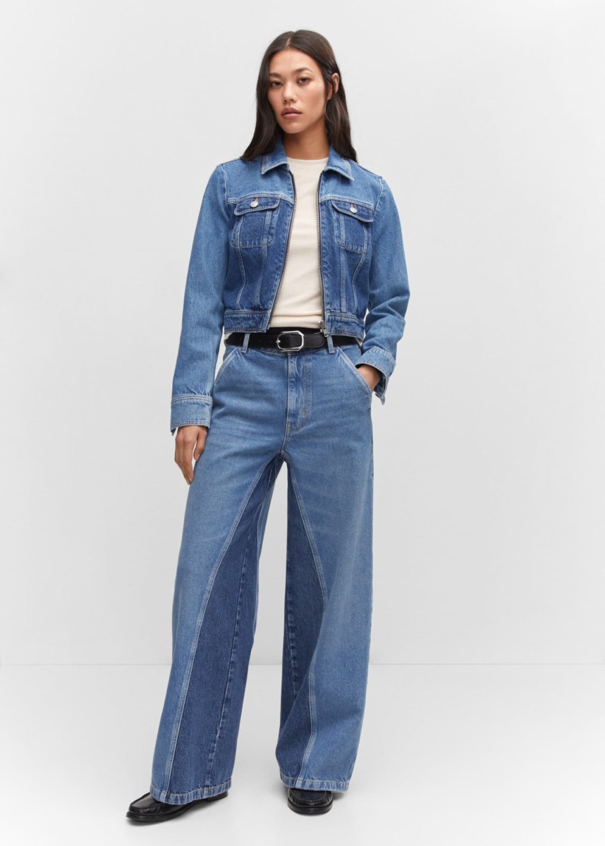 Ladies Jeans Jacket in Blue Mango GOOFASH