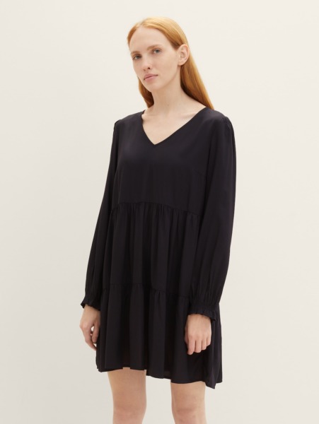 Ladies Mini Dress - Black - Tom Tailor GOOFASH