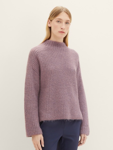 Ladies Pink Knitting Sweater - Tom Tailor GOOFASH