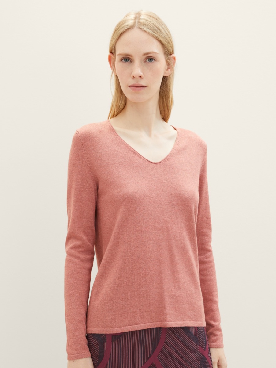 Ladies Pink Sweater - Tom Tailor GOOFASH