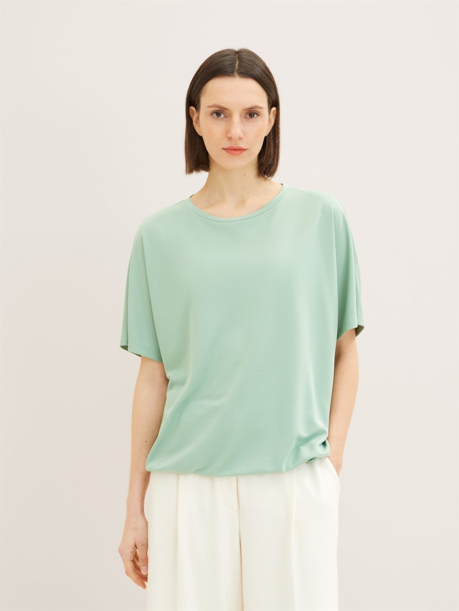 Ladies T-Shirt - Green - Tom Tailor GOOFASH