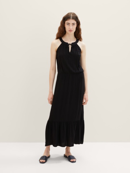 Lady Black Maxi Dress by Tom Tailor GOOFASH