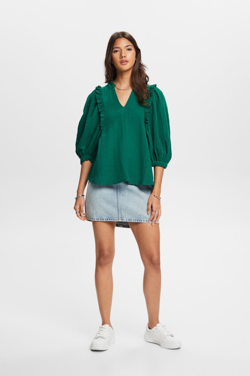 Lady Blouse in Green Esprit GOOFASH