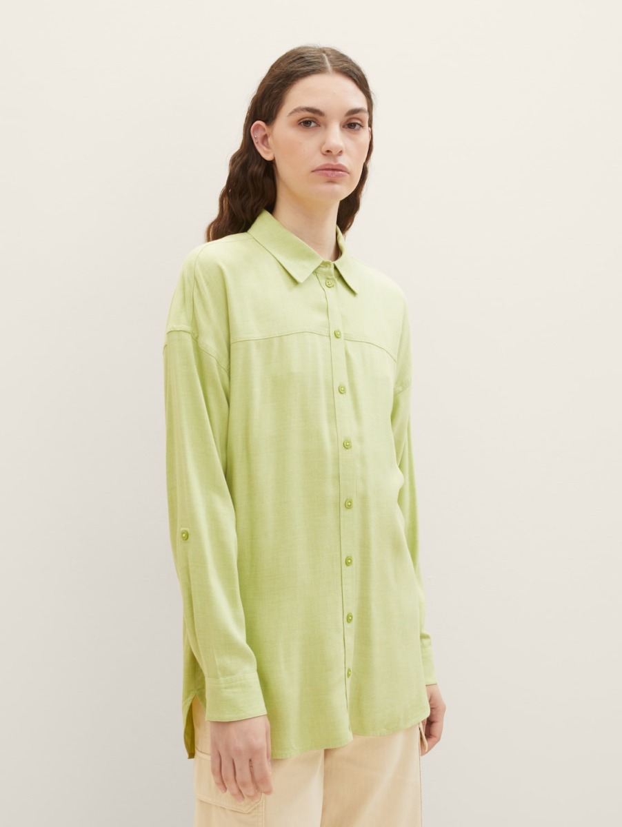Lady Green Blouse by Tom Tailor GOOFASH