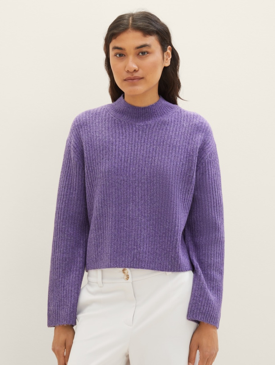Lady Sweater Purple Tom Tailor GOOFASH
