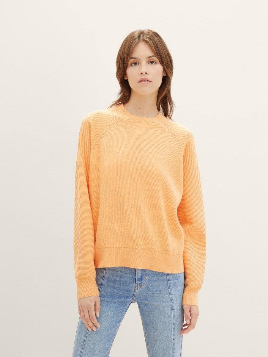 Lady Sweater in Orange at Tom Tailor GOOFASH