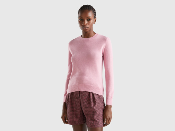 Lady Sweater in Pink Benetton United Colors of Benetton GOOFASH