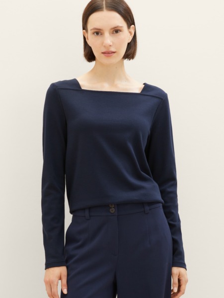 Lady T-Shirt Blue from Tom Tailor GOOFASH