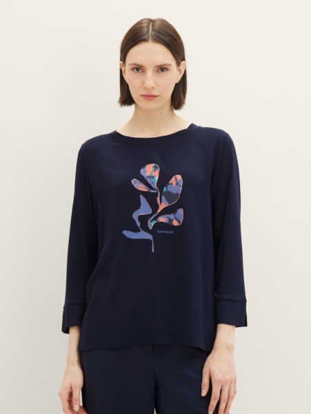 Lady T-Shirt in Blue from Tom Tailor GOOFASH
