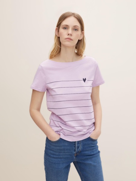 Lady T-Shirt in Purple from Tom Tailor GOOFASH