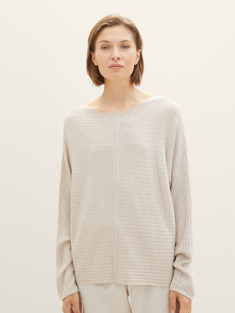 Lady White Sweater from Tom Tailor GOOFASH