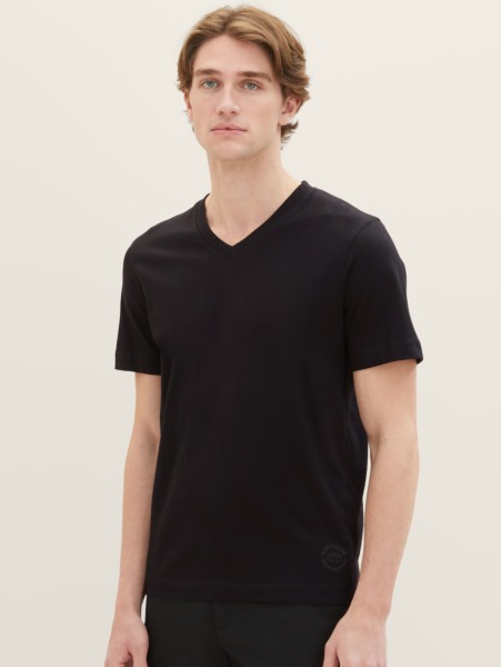 Man T-Shirt Black - Tom Tailor GOOFASH