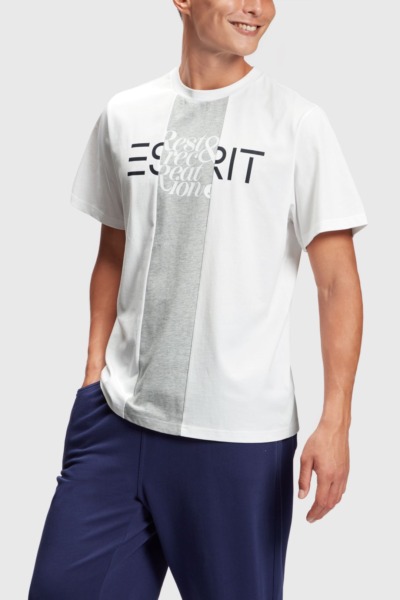 Man T-Shirt - White - Esprit GOOFASH