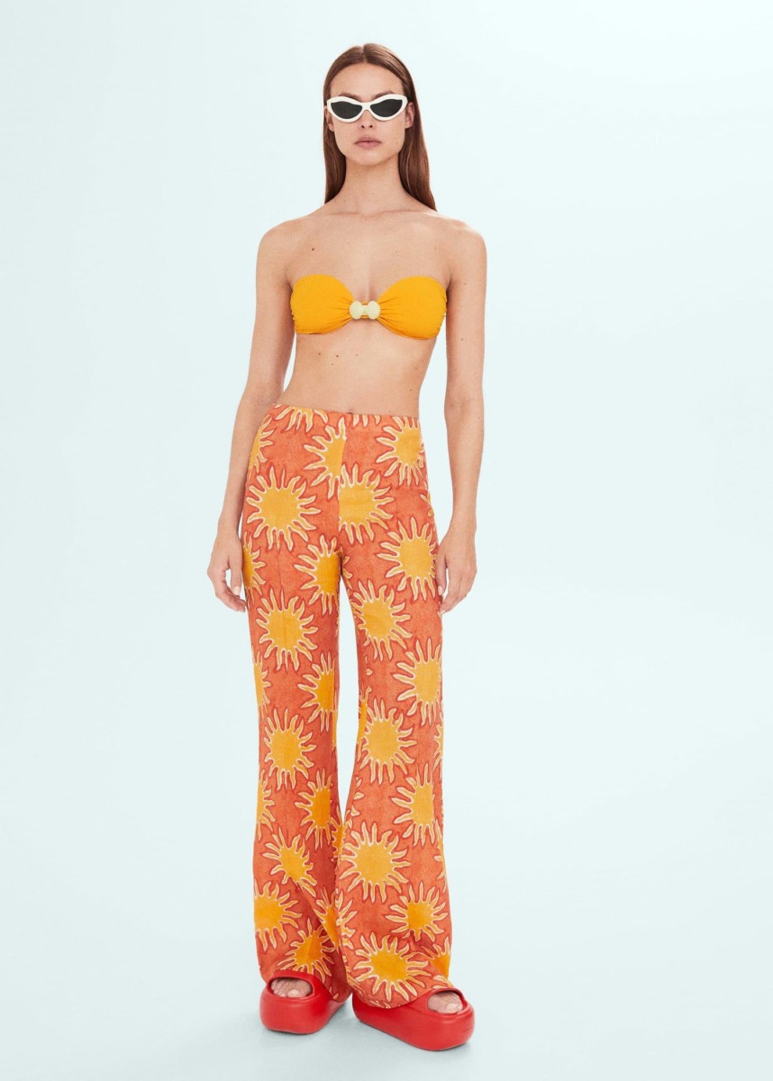 Mango - Orange Trousers - Women GOOFASH
