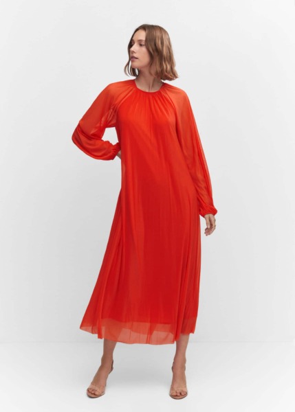 Mango Women's Dress Red GOOFASH