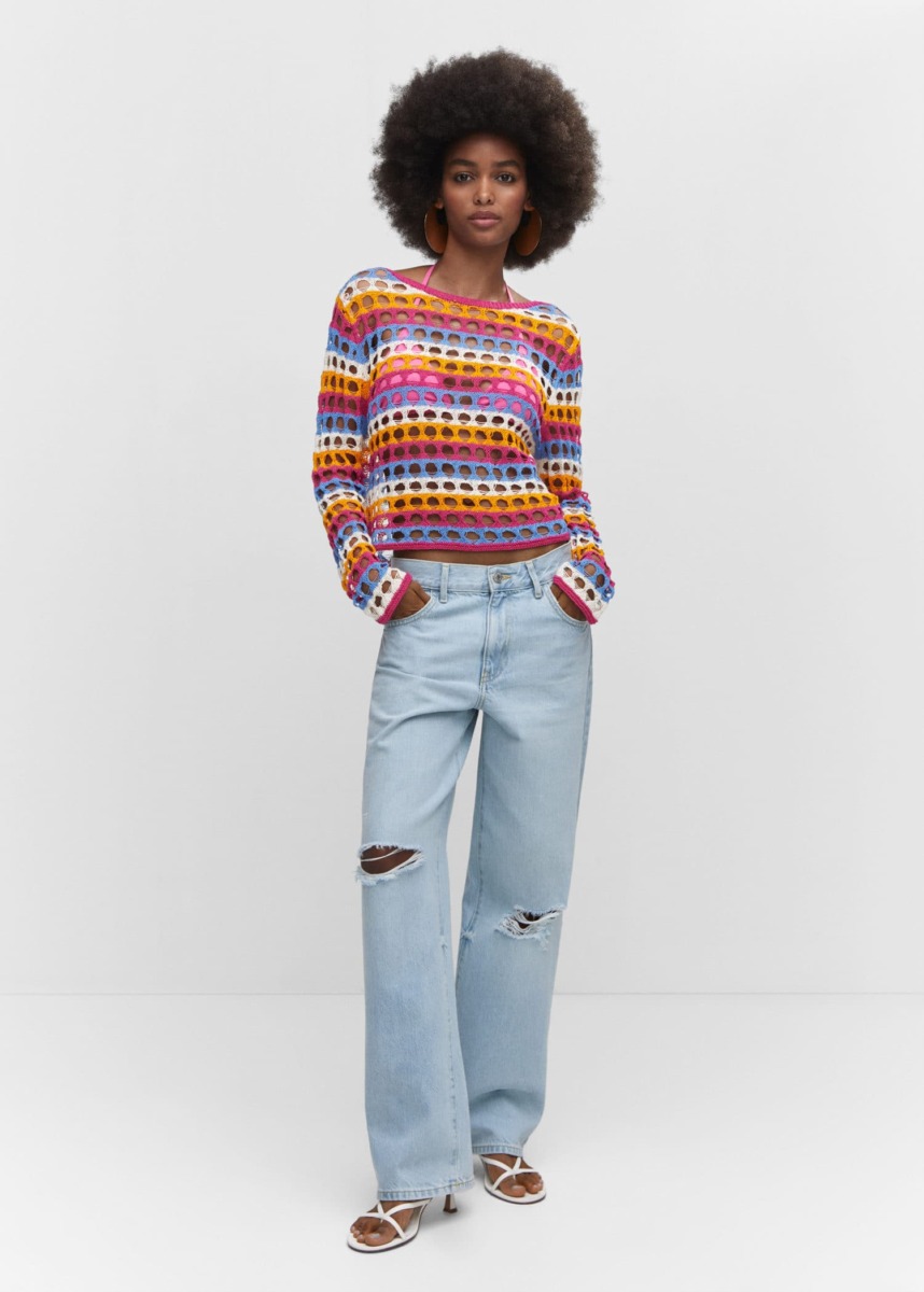 Mango Womens Sweater Multicolor GOOFASH