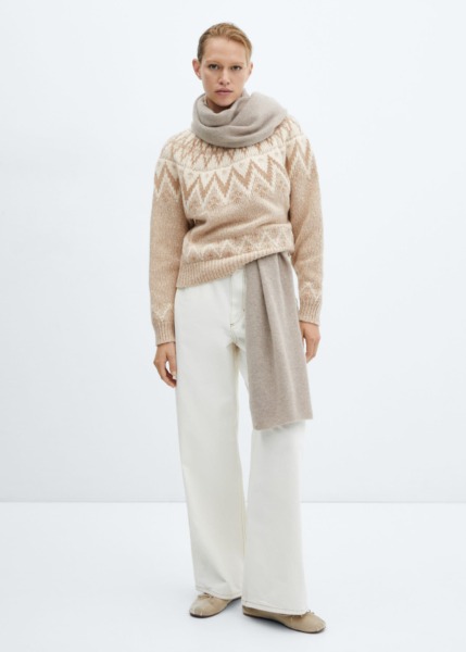 Mango - Women's Sweater in White GOOFASH