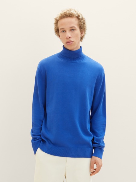 Men Blue Knitting Sweater - Tom Tailor GOOFASH