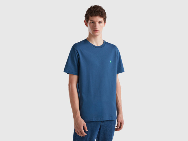 Men Blue - T-Shirt - Benetton GOOFASH