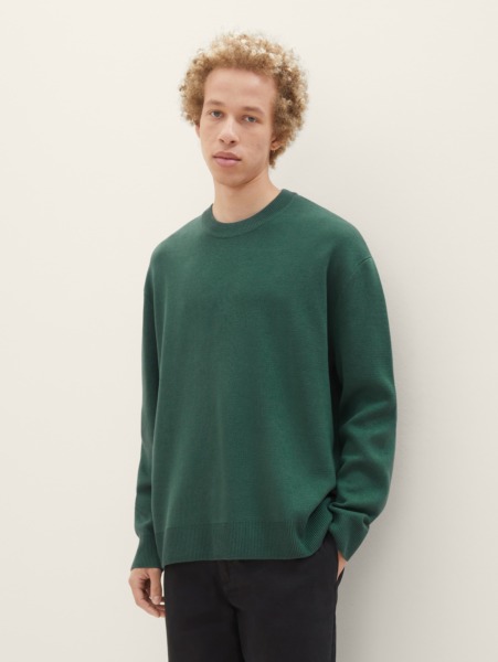 Men Green Knitting Sweater Tom Tailor GOOFASH