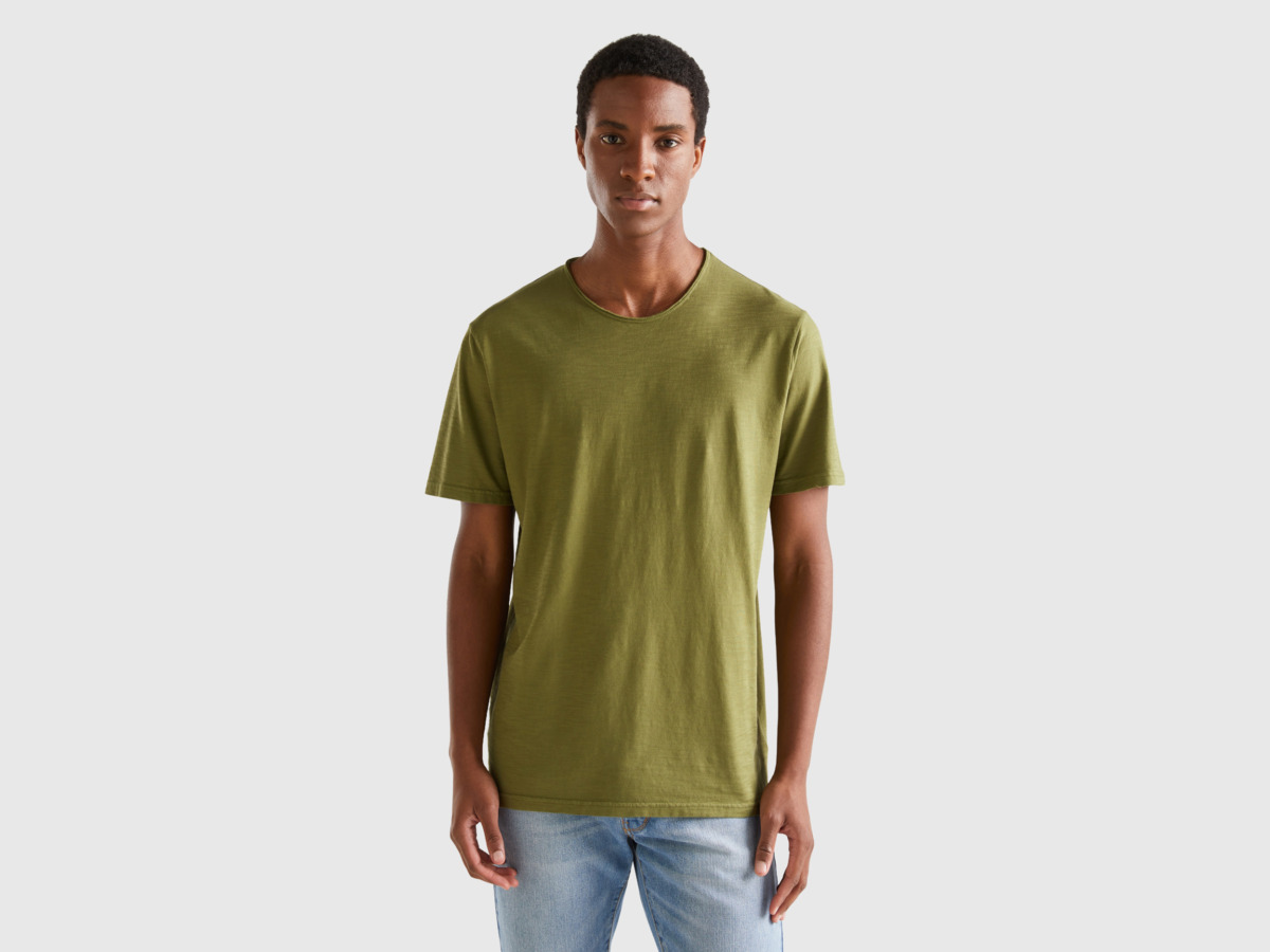 Men Green - T-Shirt - United Colors of Benetton - Benetton GOOFASH
