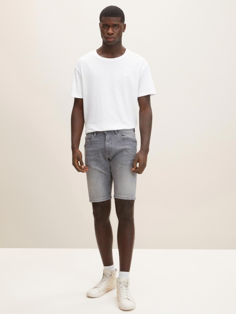 Men Grey Jeans Shorts from Tom Tailor GOOFASH