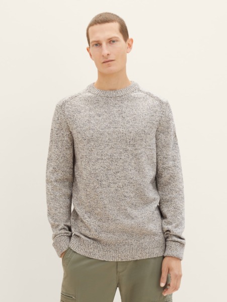 Men Knitting Sweater - Brown - Tom Tailor GOOFASH
