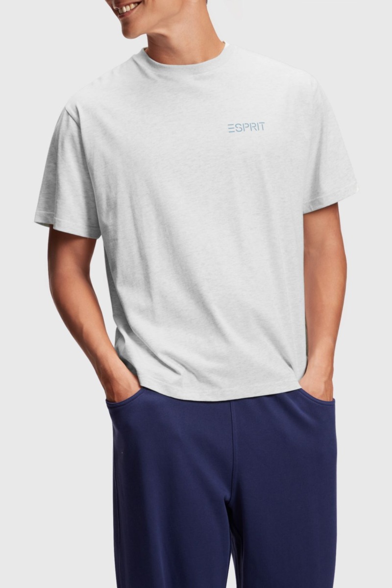 Men T-Shirt - Grey - Esprit GOOFASH