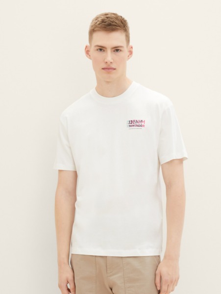Men T-Shirt White from Tom Tailor GOOFASH