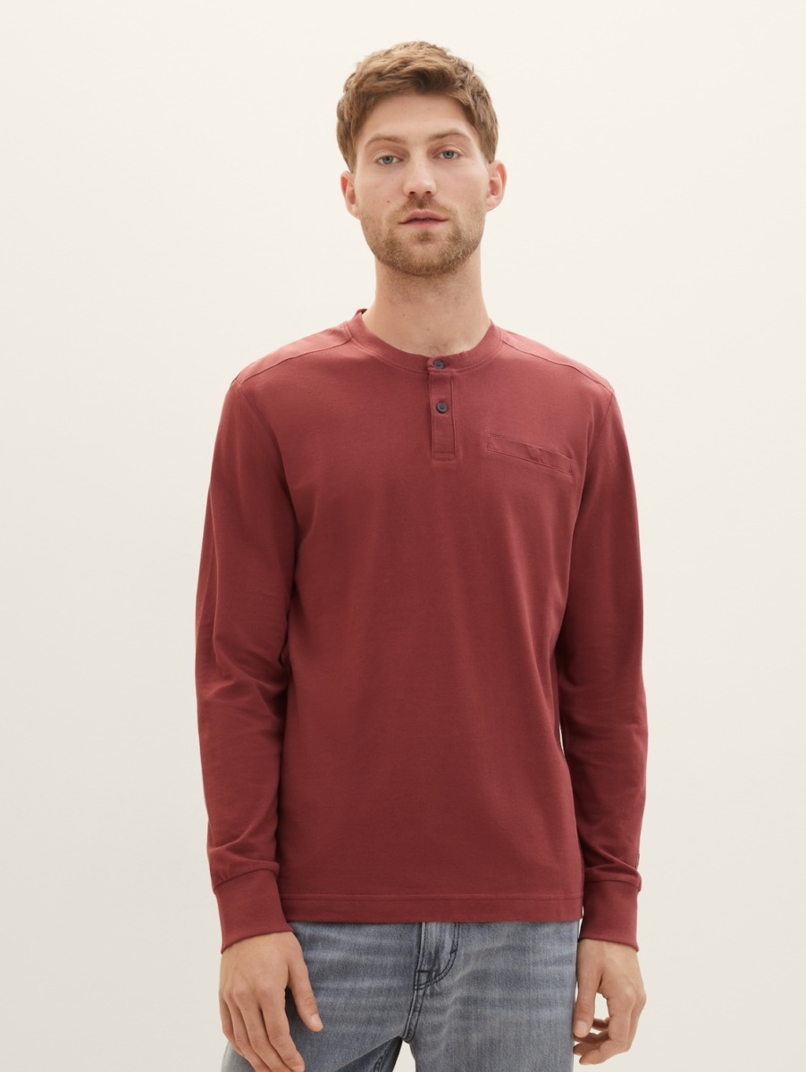 Mens T-Shirt Red - Tom Tailor GOOFASH