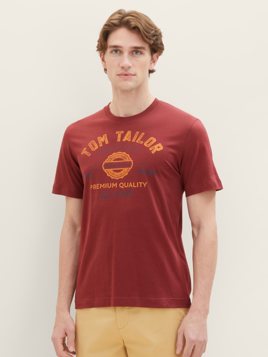 Men's T-Shirt in Print - Tom Tailor GOOFASH