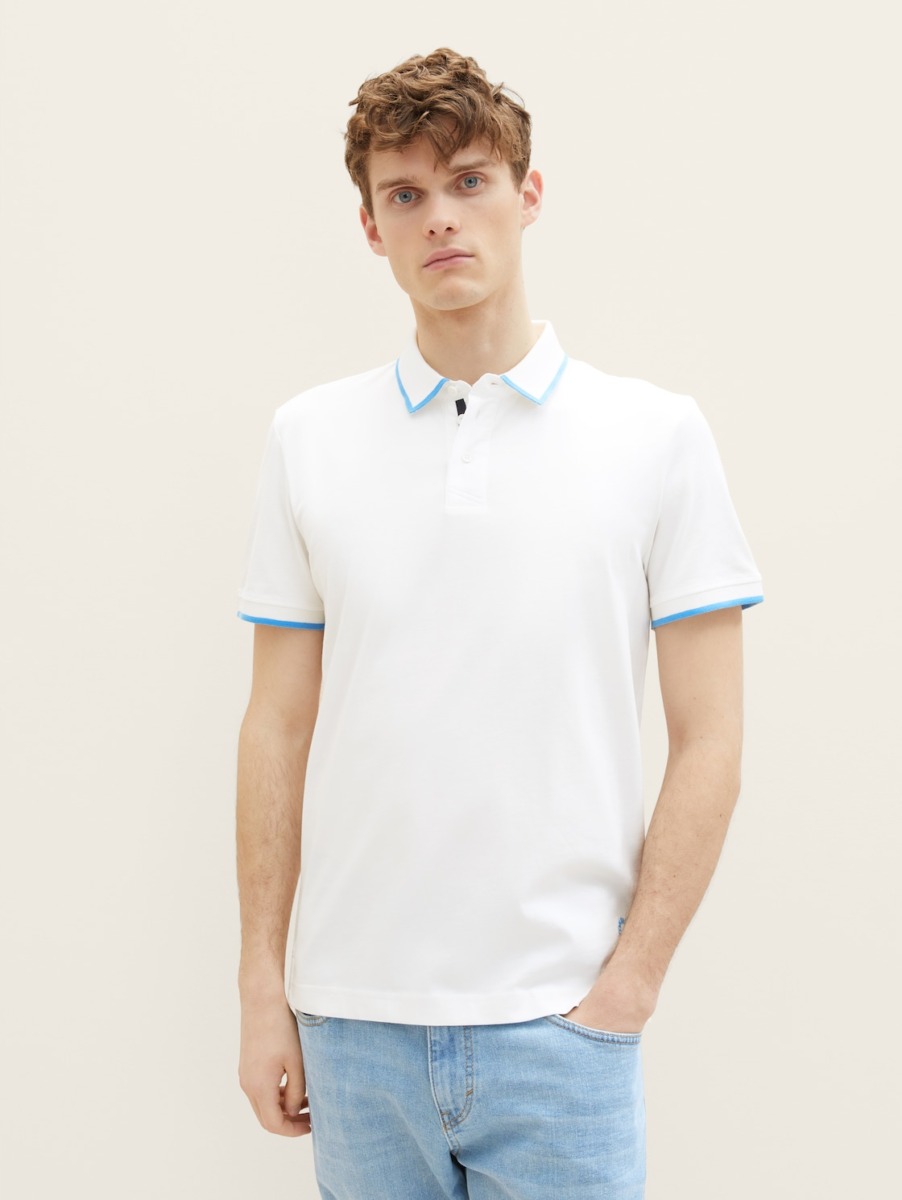 Men's T-Shirt in White Tom Tailor GOOFASH