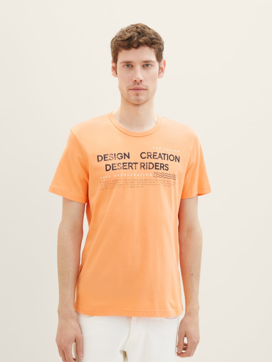 Orange Gents T-Shirt Tom Tailor GOOFASH
