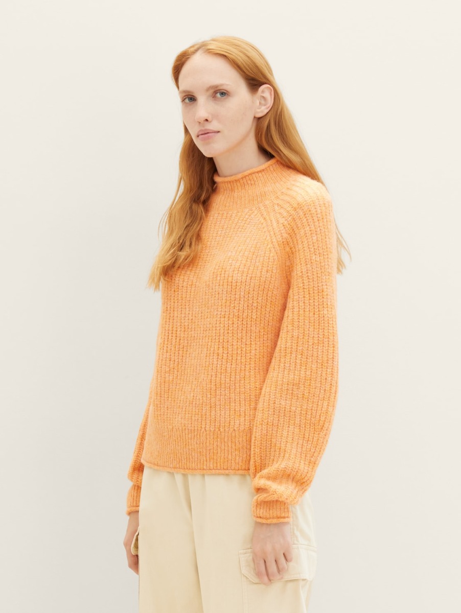 Orange Knitting Sweater for Women from Tom Tailor GOOFASH