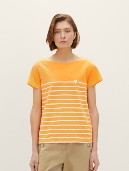 Orange Womens T-Shirt Tom Tailor GOOFASH