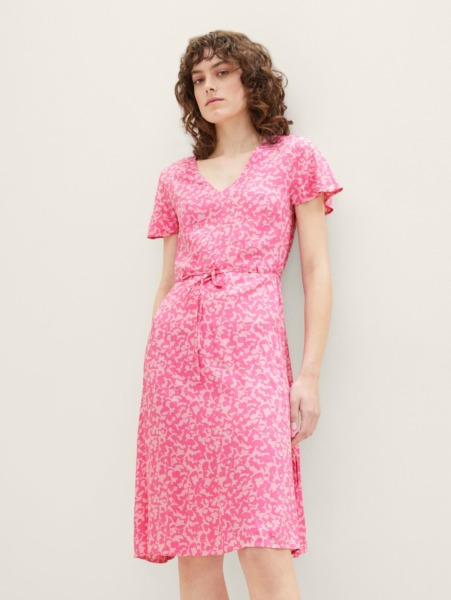 Pink Midi Dress for Women at Tom Tailor GOOFASH