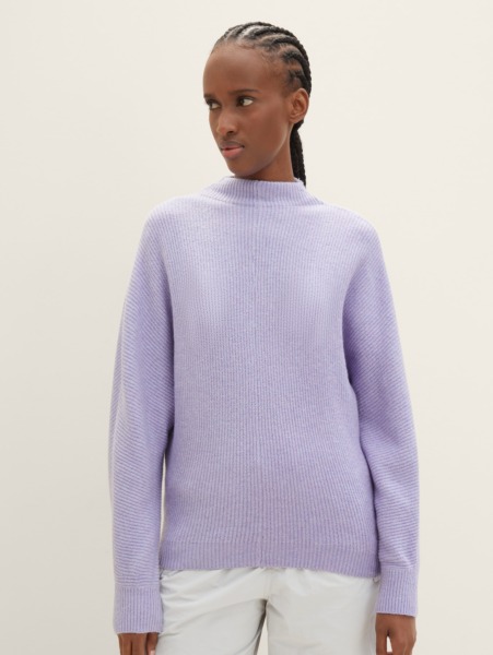 Purple Knitting Sweater Tom Tailor Woman GOOFASH