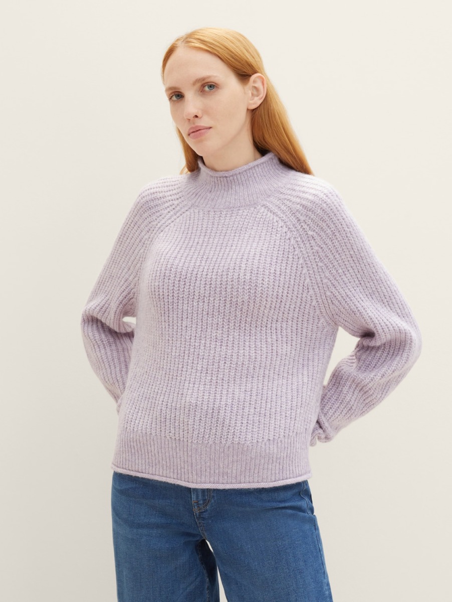 Purple Knitting Sweater for Women at Tom Tailor GOOFASH