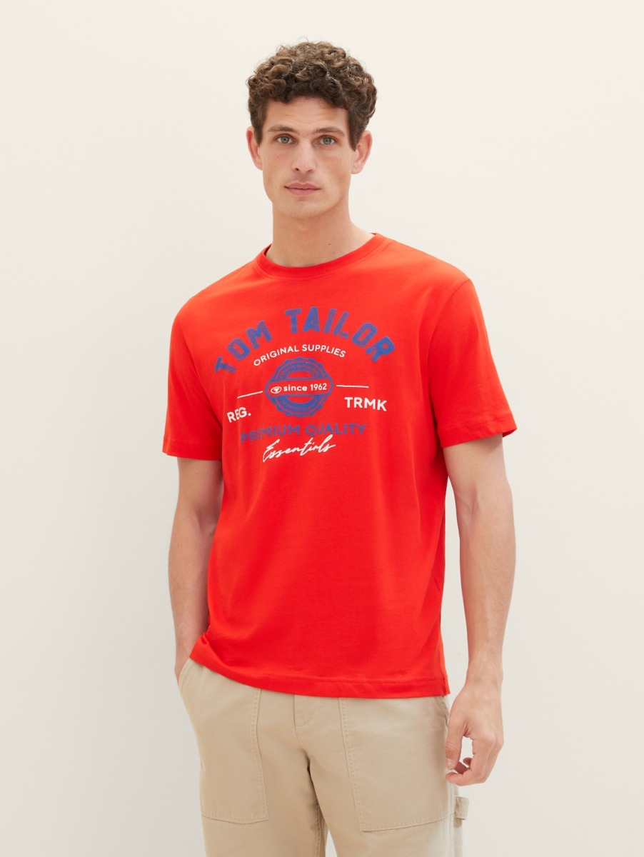 Red - Man T-Shirt - Tom Tailor GOOFASH