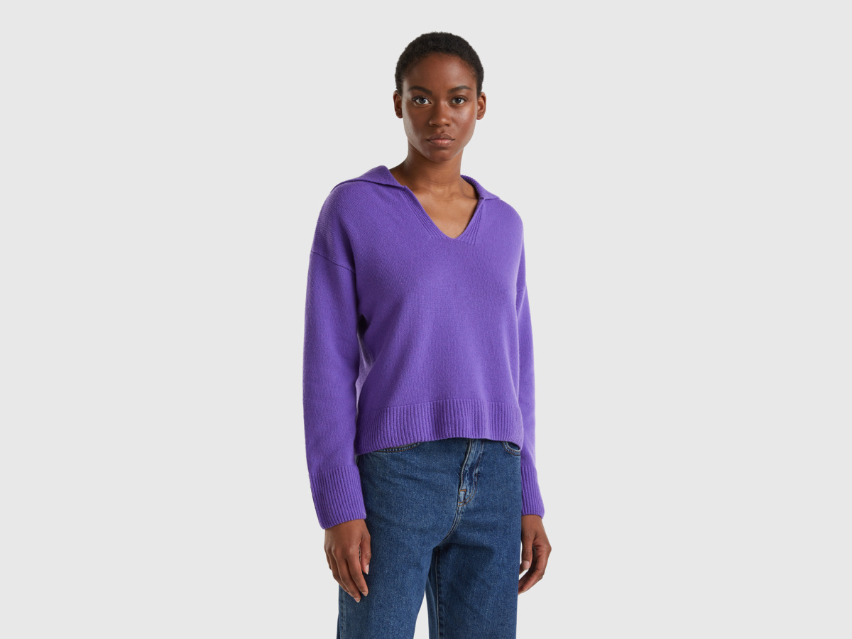 Shirt - Purple - United Colors of Benetton - Woman - Benetton GOOFASH