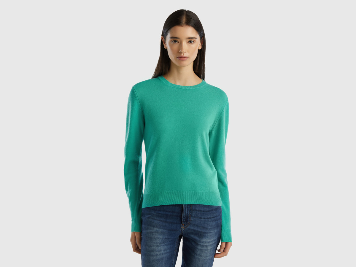 T-Shirt - Green - United Colors of Benetton - Women - Benetton GOOFASH