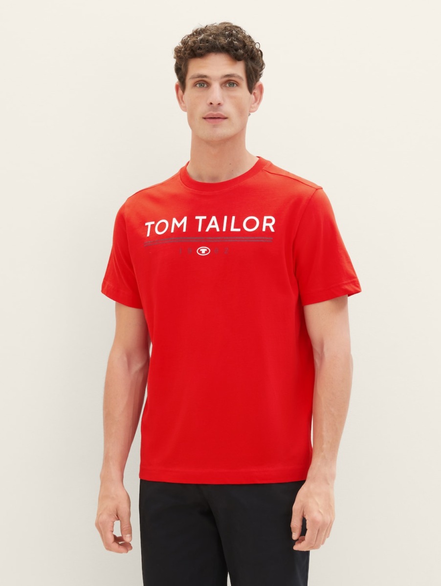 T-Shirt Red - Tom Tailor - Men GOOFASH