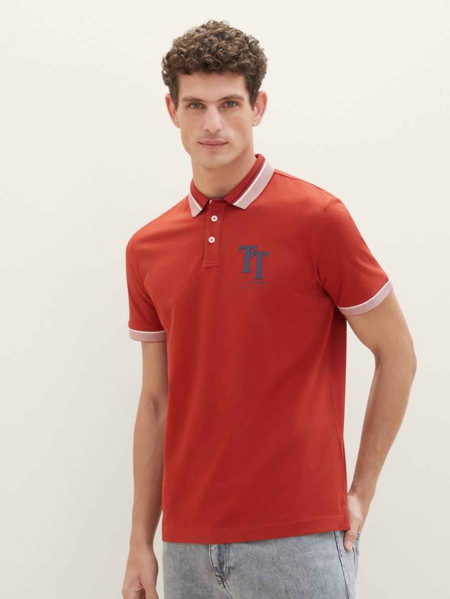 T-Shirt Red for Men by Tom Tailor GOOFASH