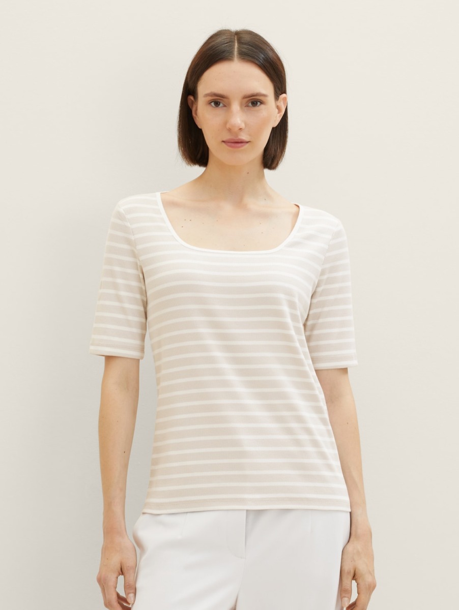 T-Shirt Striped from Tom Tailor GOOFASH
