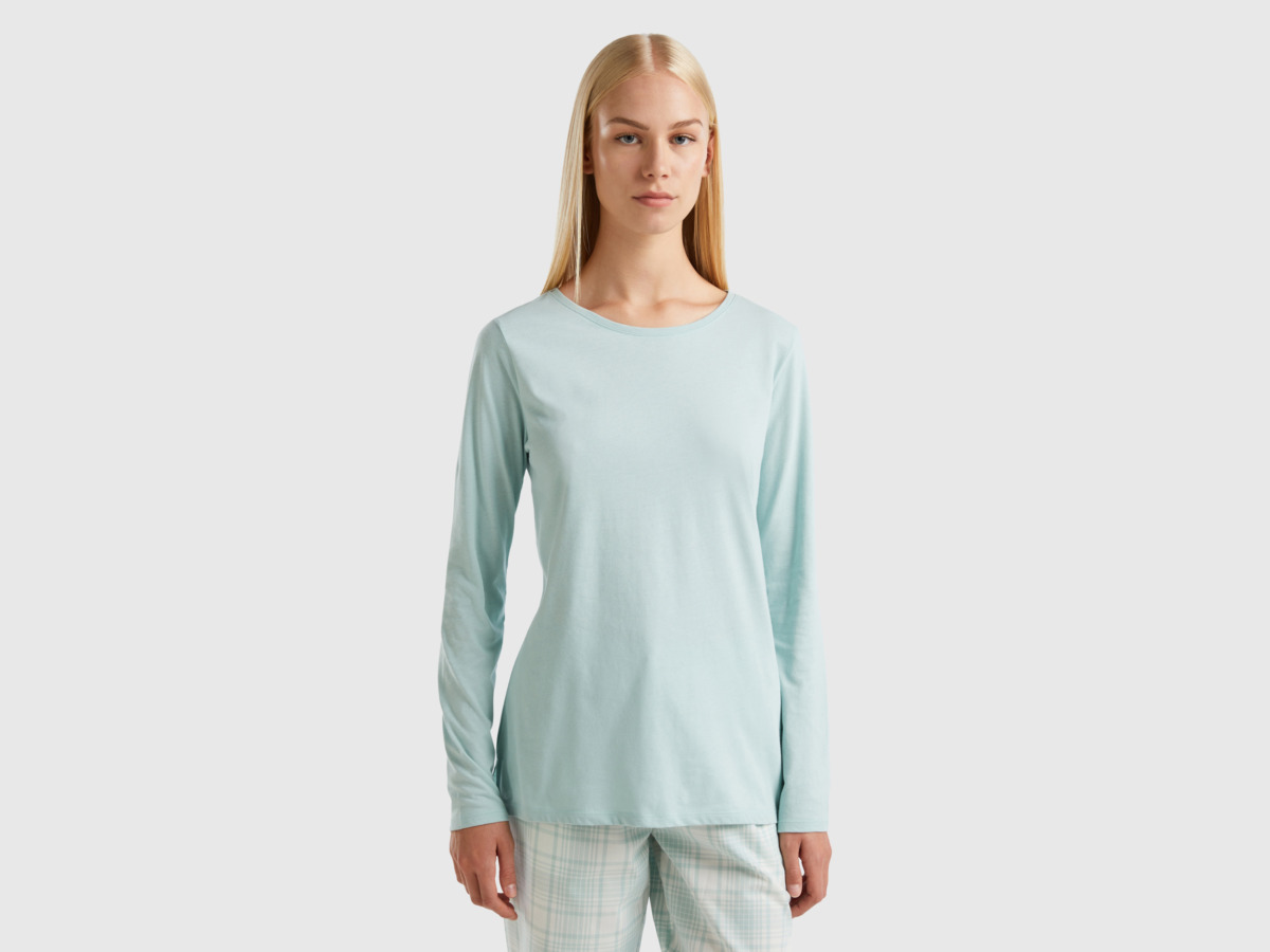 T-Shirt in Aqua - Benetton - Woman - United Colors of Benetton GOOFASH