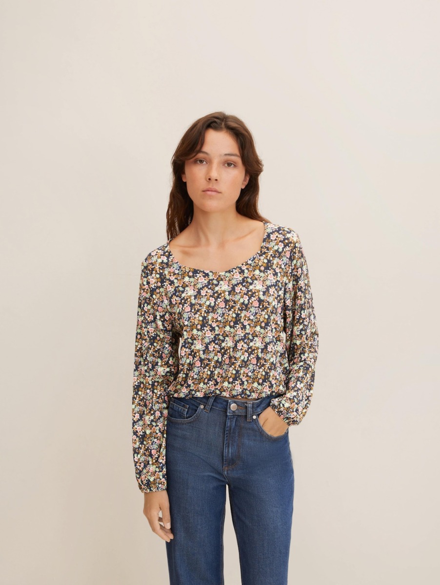 T-Shirt in Florals by Tom Tailor GOOFASH