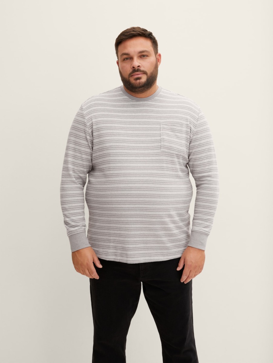 T-Shirt in Striped for Men from Tom Tailor GOOFASH