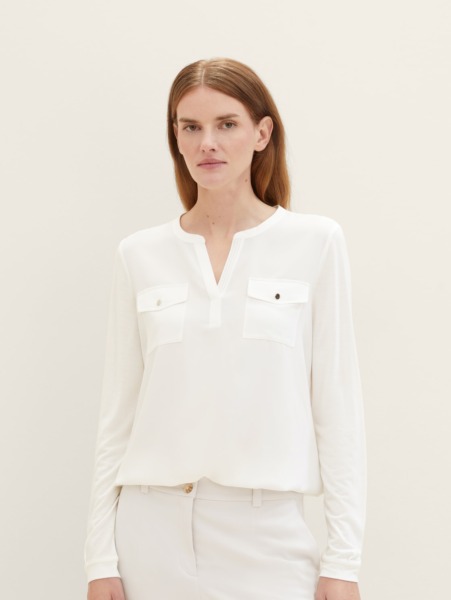 T-Shirt in White for Woman from Tom Tailor GOOFASH