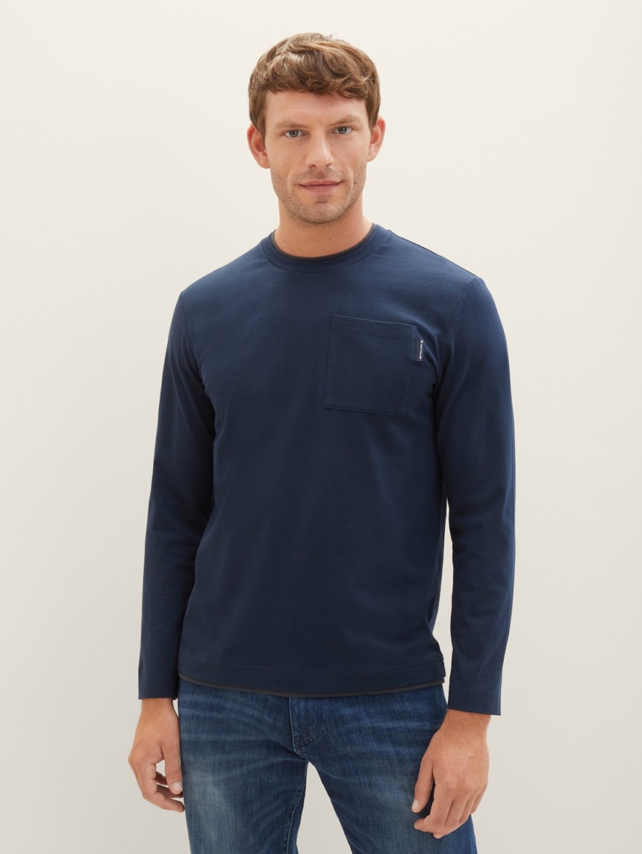 Tom Tailor - Blue Men T-Shirt GOOFASH