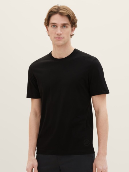 Tom Tailor Gent T-Shirt Black GOOFASH